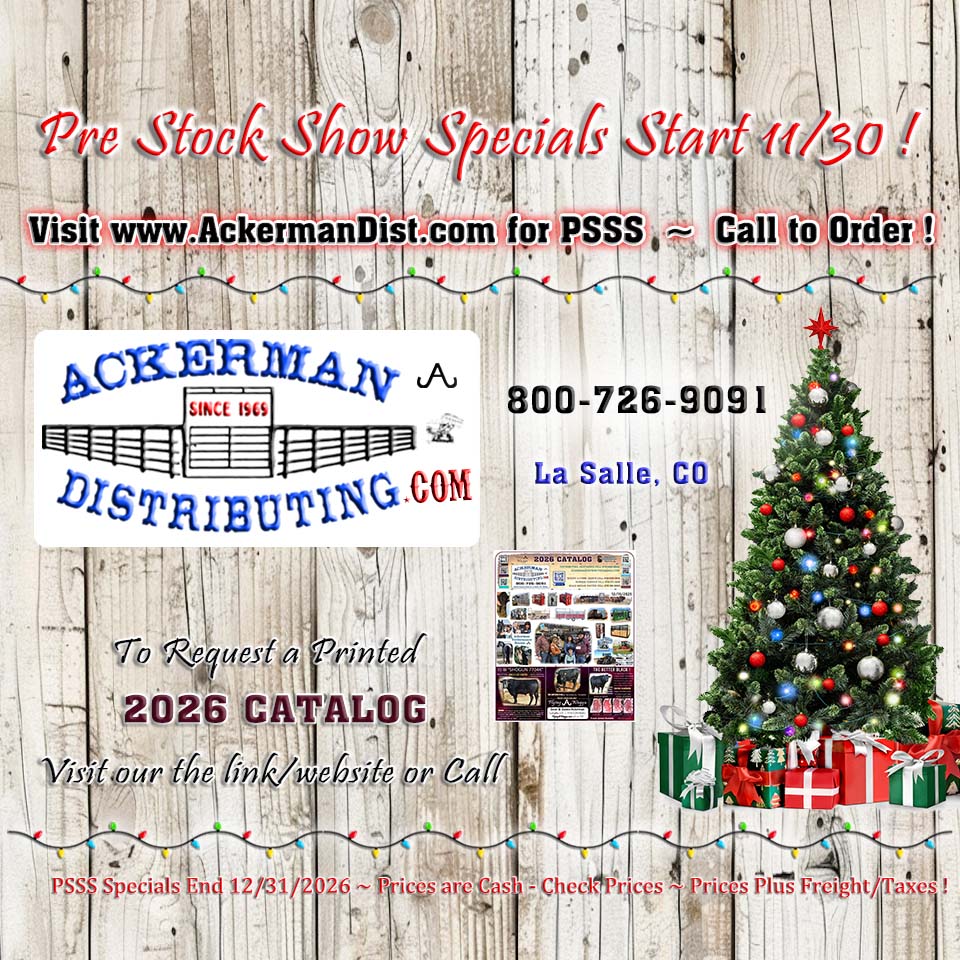 Pre Stock Show Specials Start 12/1 !